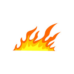 Fire flame. Cartoon bonfire and fiery borders decorative elements.