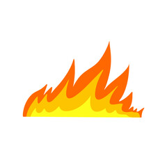 Fire flame. Cartoon bonfire and fiery borders decorative elements.