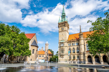 Fototapeta premium Rathausturm, Braunschweig, Niedersachsen, Deutschland 