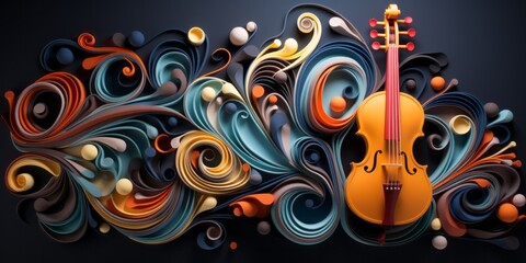 A violin and its beautiful music.