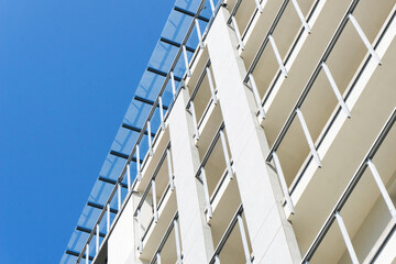 Luxurious apartments for sale. Architecture background. High block of flats living area. New build...