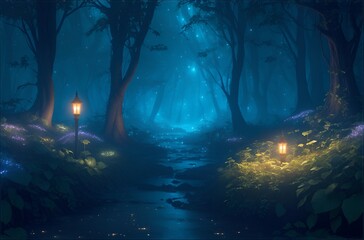 Enchanted forest: Serene magic for soothing screens.