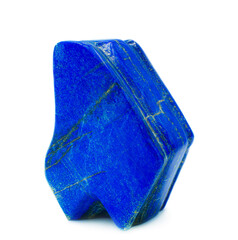 decorative polished blue mineral gem stone Lapis Lazuli (lazurite) isolated