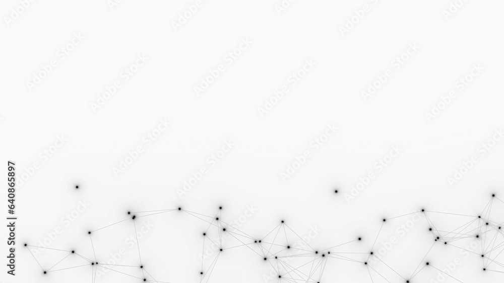 Aufkleber Abstract geometric white background. Plexus mesh backdrop.