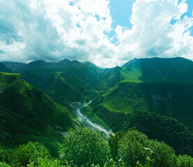 Fototapeta na wymiar mountain landscapes of central Caucasus