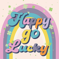 Groovy rainbow with lettering quotis Good Vibes slogan in doodle style. Isolated vector illustrstion in 1970 style for t-shirt, stickers, posters and postcards. Hippie Retro Character style.