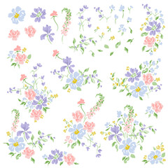 Vector Collection of Floral Clipart Elements