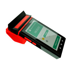 3d render card machine credit