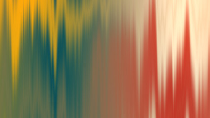 Fluid vibrant gradient of green yellow red beige colors with smooth movement in the frame vertical with copy space. Abstract lines background concept