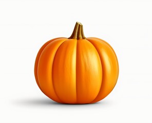 Pumpkin on white background, generative ai
