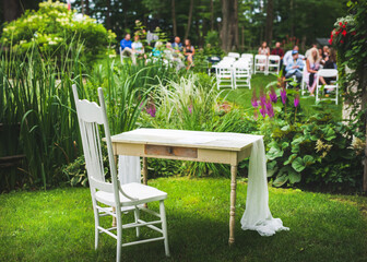 Wedding Signing Table at a wedding ceremony