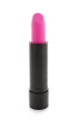 Obraz premium Beautiful pink lipstick on white background