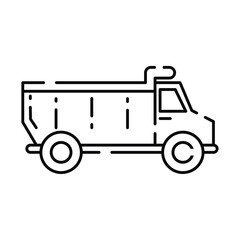 Isolated flat truck toy sketch icon Vector