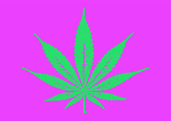 Marijuana and cannabis black and white vector illustration
