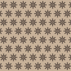 Circle abstract flower brown pattern seamless background texture vector