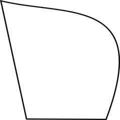 Black outline abstract simple shape png