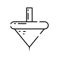 Fototapeta premium Isolated flat spin toy sketch icon Vector