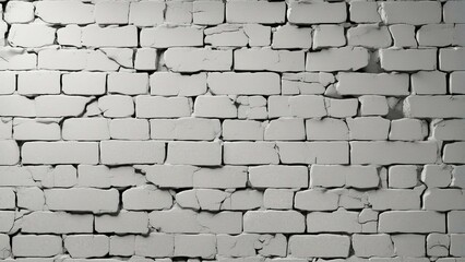 white brick wall background. 3d illustration