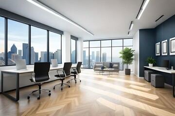 modern office interior with office