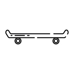 Isolated flat skateboard toy sketch icon Vector