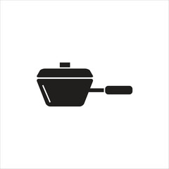 sauce pan vector icon line template