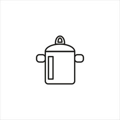 sauce pan vector icon line template
