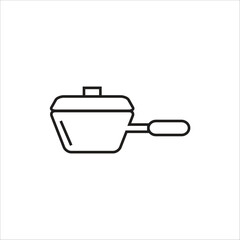 sauce pan vector icon line template