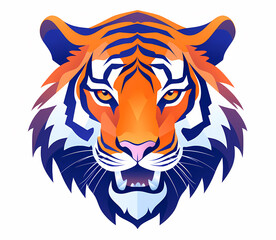 Obraz premium tiger head in natural tones with subtle gradient glow