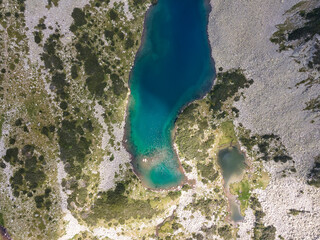 Aerial view of Pirin Mountain near Banderitsa River, Bulgaria