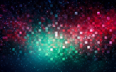 Colorful square lights pattern design with, pixelated, light pink and dark green, musical color fields, light silver, G and red squares background with squares lights.
