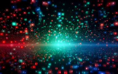 Obraz premium Colorful square lights pattern design with, pixelated, light pink and dark green, musical color fields, light silver, G and red squares background with squares lights.