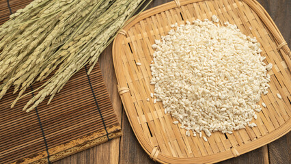 Fototapeta 日本の米麹と稲穂 obraz