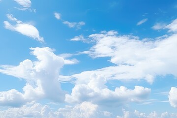 Wonderful vanilla sky with puffy clouds with vibrant colors - background stock concepts