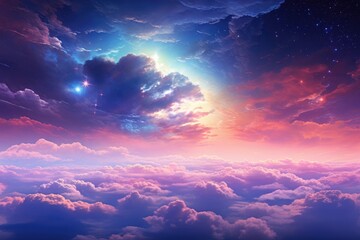 the most beautiful sky you can imagine with vibrant colors - background stock concepts