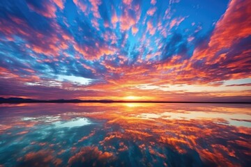 the most amazing morning sky you can imagine with vibrant colors - background stock concepts