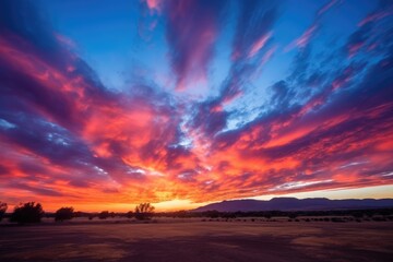 Obraz premium the most amazing morning sky you can imagine with vibrant colors - background stock concepts