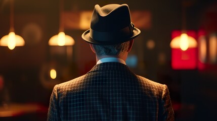 person in a pinstripe suit Ai Generate