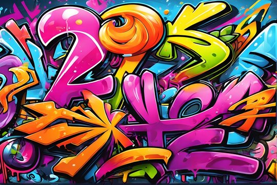 Graffiti Wallpaper, Graffiti Background, Graffiti Pattern, Street art background, graffiti art, graffiti Design, Graffiti Paint, AI Generative
