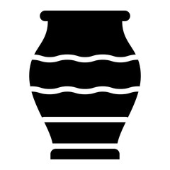 Vase solid glyph icon