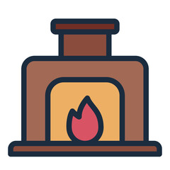 Kiln filled line icon