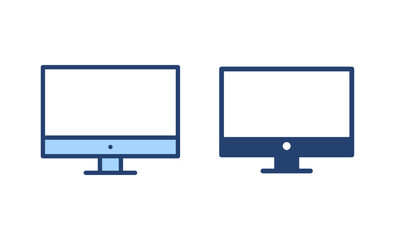 Computer icon vector. computer monitor sign and symbol