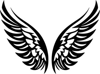 Wings - Minimalist and Flat Logo - Vector illustration