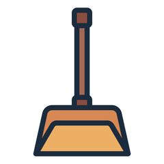 Dustpan filled line icon