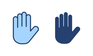 Hand icon vector. hand sign and symbol. palm
