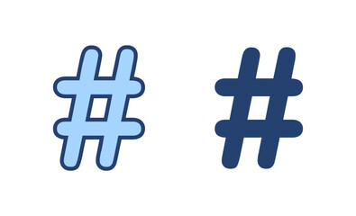 Hashtag icon vector. hashtag sign and symbol