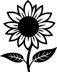 Flower | Minimalist and Simple Silhouette - Vector illustration