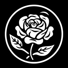 Flower | Black and White Vector illustration