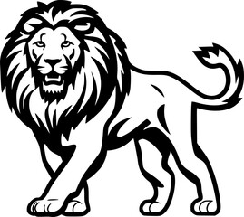 Fototapeta premium Lion | Minimalist and Simple Silhouette - Vector illustration