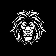 Lion - Minimalist and Flat Logo - Vector illustration