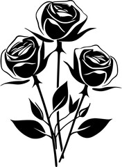 Obraz premium Roses - High Quality Vector Logo - Vector illustration ideal for T-shirt graphic